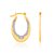 Brinco meia argola oval em rhodium Rommanel - Imagem 3