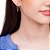 Brinco meia argola oval em rhodium Rommanel - Imagem 2