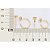Kit brinco 2 pares meia argola angular Rommanel - Imagem 4