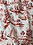 Tecido Tricoline Estampa Digital Toile de Jour em Vermelho Terracota 100% Algodão - Imagem 3