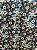 Tecido Tricoline Estampa 3D de Flores em Tons de Azul Jeans 100% Algodão - Imagem 7