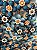 Tecido Tricoline Estampa 3D de Flores em Tons de Azul Jeans 100% Algodão - Imagem 6
