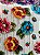 Tecido Tricoline Estampa 3D de Flores Coloridas Bordadas 100% Algodão - Imagem 6