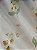 Tecido Percal Estampado Floral em Tons de Amarelo e Verde sobre Branco 100% Alg. - Imagem 3
