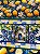 Tecido Tricoline Digital com 10 Faixas Estampa de Limão Siciliano, Azulejos e Flores 100% Algodão - Imagem 1