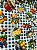 Tecido Tricoline Estampa de Spaghetti, Tomates e Manjericão sobre Fundo Xadrez de Azul 100% Algodão - Imagem 4