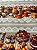 Tecido Tricoline Digital com 10 Faixas de Bolos, Cupcakes e Cookies com Chocolates e Laranjas 100% Algodão - Imagem 1