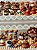 Tecido Tricoline Digital com 10 Faixas de Bolos, Cupcakes e Cookies com Chocolates e Laranjas 100% Algodão - Imagem 3