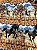 Tecido Tricoline Digital 10 Faixas de Cavalos na Fazenda 100% Algodão - Imagem 2