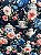 Tecido Tricoline Estampa Digital de Porcelana e Flores sobre Fundo Azul Marinho 100% Algodão - Imagem 7