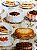 Tecido Tricoline Estampa Digital de Tortas e Bolos sobre Toalha Vintage 100% Algodão - Imagem 5