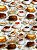 Tecido Tricoline Estampa Digital de Tortas e Bolos sobre Toalha Vintage 100% Algodão - Imagem 7