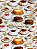 Tecido Tricoline Estampa Digital de Tortas e Bolos sobre Toalha Vintage 100% Algodão - Imagem 3