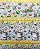 Tecido Tricoline Digital com 10 Faixas de Margaridas Brancas 100% Algodão - Imagem 4