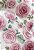 Tecido Tricoline Estampa de Rosas Cor-de-Rosa sobre Branco 100% Algodão - Imagem 4