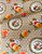 Tecido Tricoline Estampa de Porcelanas sobre Fundo Bege com Poás 100% Algodão - Imagem 1