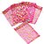 Saquinho de Organza 13x17 cm Pink - Estampa Corações Dourado - 50 unidades - Imagem 1