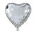 Balão de Coração Metalizado 40cm cor Prata - Imagem 1