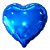 Balão de Coração Metalizado 40cm cor Azul Escuro - Imagem 1