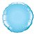 Balão Redondo Metalizado 40cm cor Azul Claro - Imagem 1