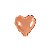Mini Balão de Coração Metalizado 10cm cor Rose Gold - Imagem 1