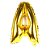 Balão de Letra Metalizado Dourado 40cm - Escolha as Letras - Imagem 2