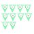 10 Bandeirolas Triangular Chá de Bebê Verde - Imagem 4