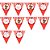10 Bandeirolas Triangular Chá de Bebê Vermelho - Imagem 4