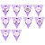 10 Bandeirolas Triangular Chá de Bebê Lilás - Imagem 4