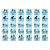 30 Adesivos Mickey Baby para Lembrancinha Quadrado 3,7cm - Imagem 1
