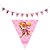 10 Bandeirolas Triangular Patrulha Canina Rosa - Imagem 1