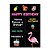 Chalk Board Flamingo Abacaxi 22x32cm - 1 Unidade - Imagem 1