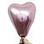 Balão Bexiga Coração Alumínio Rose N°11 28cm - 6 Unidades - Imagem 1