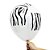 Balão Bexiga Listras de Zebra Branco Nº 11 28cm - 25 Unidades - Imagem 1