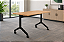 Mesa para Escritorio Dobravel 1,20 X 0,60 M 25 Mm Rebativel Home Office Reta Escrivaninha Rodinhas - Imagem 1