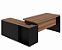 Mesa Diretiva Pé Painel Armario Lateral Gavetas Porta Home Office Móveis - Pronta Entrega - Imagem 2