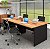 Plataforma de Trabalho 4 Lugares 2,40 x 1,20 m c/ Caixa de Tomada Pé Painel - Imagem 2