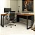 Mesa em L Escritório Pé Quadro Industrial 1,70 x 1,60 m 40 mm Home Office Gerente - Imagem 2