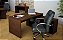 Mesa em L Escritório Diretoria Home Office Armário 1,60 M 36 Mm - Imagem 5