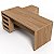 Mesa em L Escritório Diretoria Home Office Armário 1,60 M 36 Mm - Imagem 2