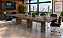 Mesa Sala de Reunião Pé Painel Tampo Bipartido 25 mm 2,60 x 1,40 m - Imagem 1