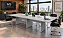 Mesa Sala de Reunião Pé Painel Tampo Bipartido 25 mm 2,60 x 1,40 m - Imagem 4