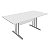 Mesa de Reunião Retangular 1,60 x 0,90 m Móveis Escritório Profissional Tampo 25 mm - Imagem 3