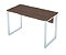 Mesa Reta Escritório 1,20 x 0,60 m 40 mm Pé Tubular Quadro Corporativa Home Office Escrivaninha - Imagem 2
