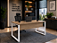 Mesa Reta Escritório 1,80 x 0,70 m 40 mm Pé Tubular Quadro Corporativa Home Office Escrivaninha - Imagem 2