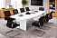 Mesa Reunião Escritório Semi Oval Bote 2,00 x 0,90 m 18 mm Pé Painel - Imagem 3
