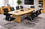 Mesa Reunião Escritório Semi Oval Bote 2,00 x 0,90 m 18 mm Pé Painel - Imagem 2