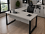 Mesa Executiva em L 1,35 x 1,50 x 0,74 m 40 mm Pé Quadro Industrial - Imagem 4