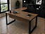 Mesa Executiva em L 1,35 x 1,50 x 0,74 m 40 mm Pé Quadro Industrial - Imagem 2