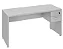 Mesa Reta com 2 Gavetas Escritório Corporativa 1,35 x 0,60 m 40 mm Home Office - Imagem 1